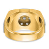 14k Two-tone IBGoodman Men's Polished and Satin Cluster Ring Mounting