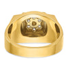 14k Two-tone IBGoodman Men's Polished and Satin Cluster Ring Mounting