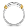 14k Two-tone 1/2 carat Lab Grown Diamond VS/SI+ G+ Five Stone Complete Polished Men's Ring