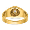 14k Men's Polished and Satin 1/3 carat Diamond Complete Ring