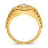 14k IBGoodman Men's Polished Satin and Textured Ring Mounting