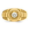 14k IBGoodman Men's Polished Satin and Textured Ring Mounting