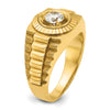 14k IBGoodman Men's Polished Satin and Textured Ring Mounting