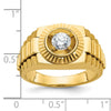 14k IBGoodman Men's Polished Satin and Textured Ring Mounting