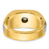 14k Two-tone IBGoodman Men's Polished and Satin Diamond Ring Mounting
