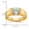 14k IBGoodman Men's Polished and Satin Diamond Ring Mounting