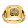 IBGoodman 14k Two-tone Men's Polished and Satin 1/2 Carat AA Quality Diamond Ring