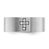 14k White Gold IBGoodman Men's Satin Cross Ring Mounting