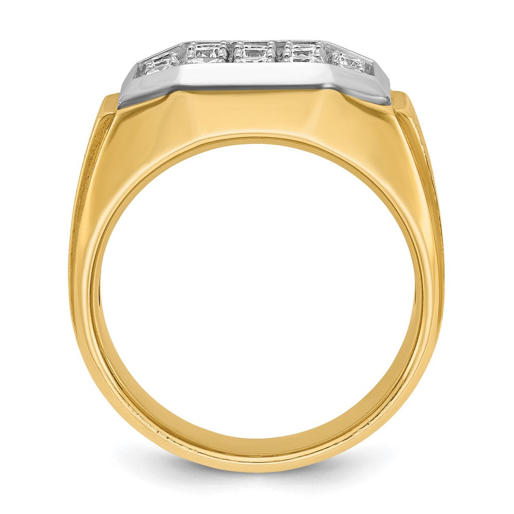 14k IBGoodman Men's Polished and Satin Cluster Ring Mounting