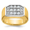 14k IBGoodman Men's Polished and Satin Cluster Ring Mounting
