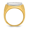10k Two-tone IBGoodman Men's Polished and Satin Cluster Ring Mounting