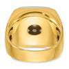 10k Two-tone IBGoodman Men's Polished and Satin Cluster Ring Mounting
