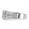 14k White Gold IBGoodman Men's Polished and Satin Diamond Ring Mounting