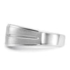14k White Gold IBGoodman Men's Polished and Satin Diamond Ring Mounting