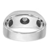 14k White Gold IBGoodman Men's Polished and Satin Diamond Ring Mounting