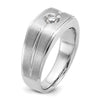 14k White Gold IBGoodman Men's Polished and Satin Diamond Ring Mounting
