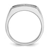 IBGoodman 14k White Gold Men's Polished and Satin Gemstone Ring Mounting