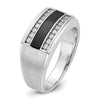 IBGoodman 14k White Gold Men's Polished and Satin Gemstone Ring Mounting
