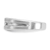 14k White Gold IBGoodman Men's Polished and Satin Diamond Ring Mounting
