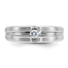 14k White Gold IBGoodman Men's Polished and Satin Diamond Ring Mounting