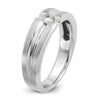 14k White Gold IBGoodman Men's Polished and Satin Diamond Ring Mounting