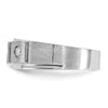 14k White Gold Men's Polished and Satin 1/4 carat Diamond Complete Ring