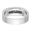 14k White Gold IBGoodman Men's Polished and Satin Diamond Ring Mounting
