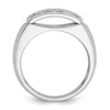 IBGoodman 10k White Gold Men's Polished and Cut-Out Ring Mounting
