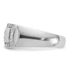 IBGoodman 14k White Gold Men's Polished and Cut-Out Ring Mounting