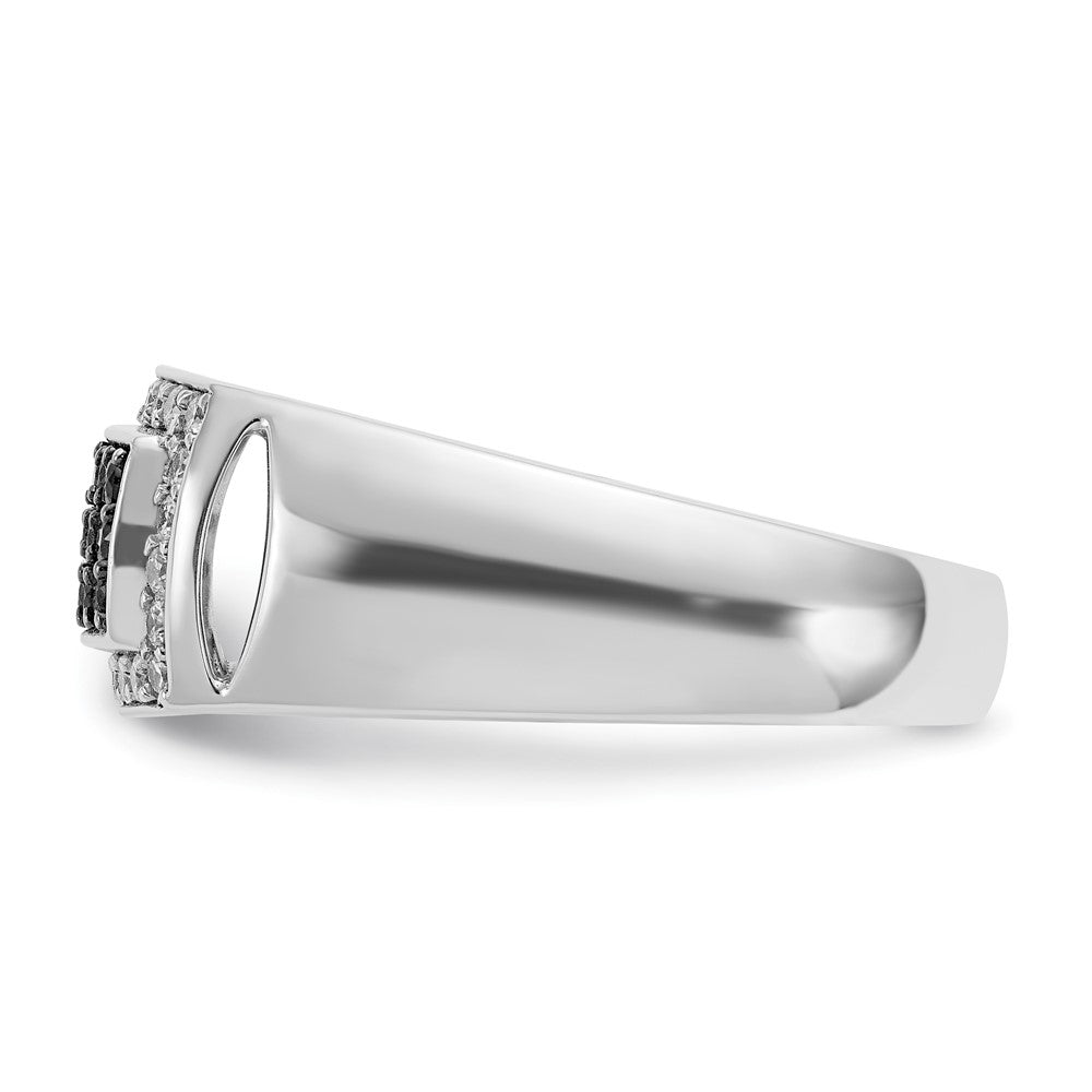 IBGoodman 14k White Gold Men's Polished and Cut-Out Rectangle Ring Mounting