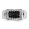 IBGoodman 14k White Gold Men's Polished and Cut-Out Rectangle Ring Mounting