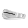 14k White Gold IBGoodman Men's Polished and Satin Diamond Ring Mounting