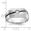 14k White Gold IBGoodman Men's Polished and Satin Diamond Ring Mounting