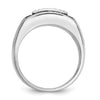 IBGoodman 14k White Gold Men's Polished Rectangular Cluster Ring Mounting