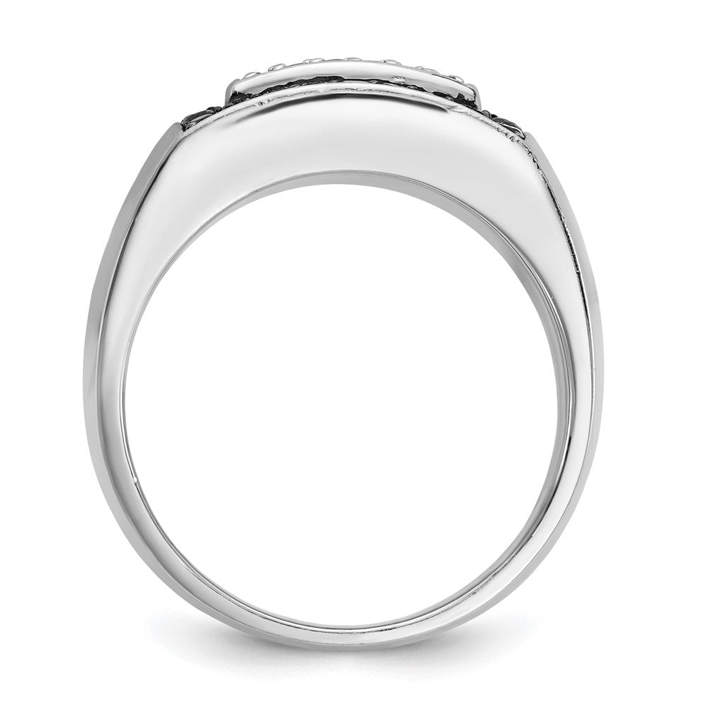 IBGoodman 14k White Gold Men's Polished Rectangular Cluster Ring Mounting