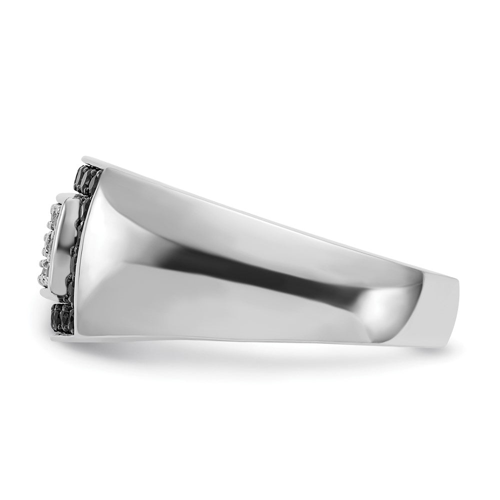 IBGoodman 14k White Gold Men's Polished Rectangular Cluster Ring Mounting