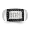 IBGoodman 14k White Gold Men's Polished Rectangular Cluster Ring Mounting