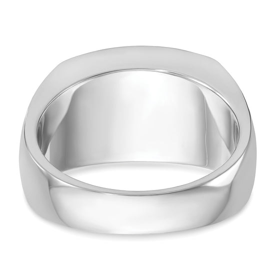 IBGoodman 14k White Gold Men's Polished Rectangular Cluster Ring Mounting