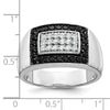 IBGoodman 14k White Gold Men's Polished Rectangular Cluster Ring Mounting