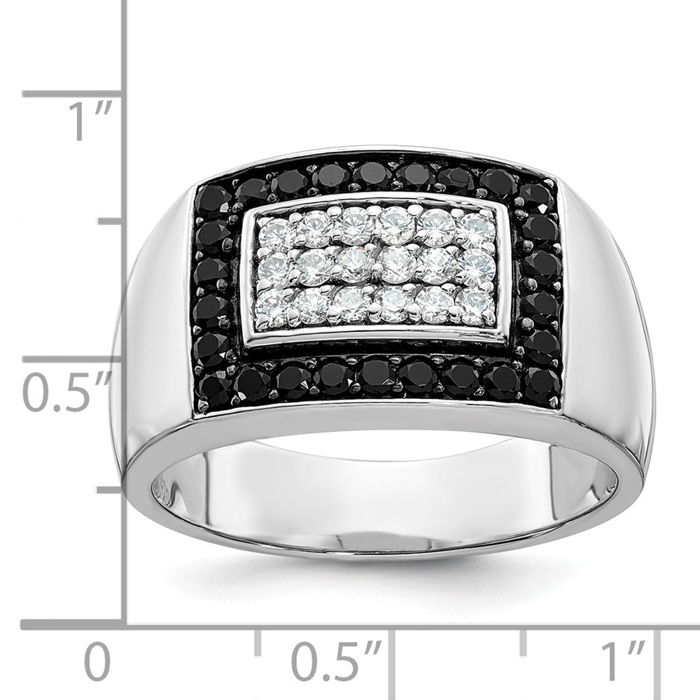 IBGoodman 14k White Gold Men's Polished Rectangular Cluster Ring Mounting
