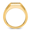 10k Men's Polished and Satin 1 Carat A Quality Diamond Square Cluster Ring