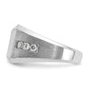 14k White Gold Men's Polished and Satin 1 Carat AA Quality Diamond Square Cluster Ring