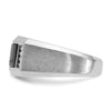14k White Gold IBGoodman Men's Satin Onyx and Diamond Ring Mounting