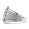 14k White Gold IBGoodman Men's Polished & Satin Cluster Ring Mounting