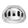 IBGoodman 14k White Gold Men's Polished and Satin Halo Cluster Ring Mounting