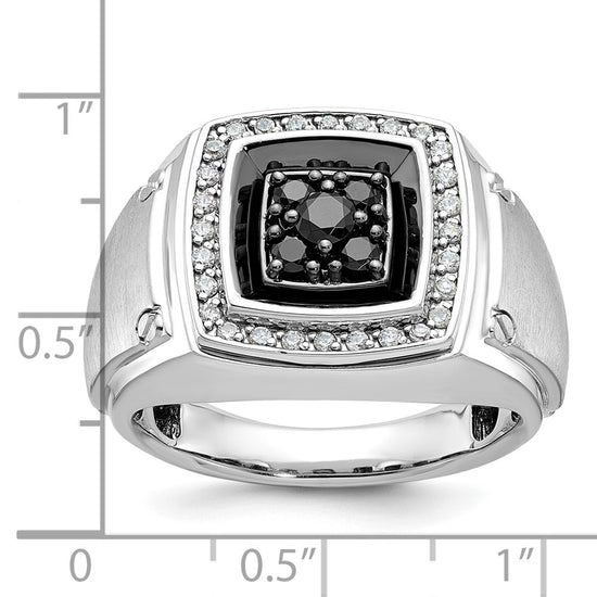 14k White Gold IBGoodman Men's Polished and Satin Ring Mounting