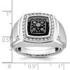 14k White Gold IBGoodman Men's Polished and Satin Ring Mounting