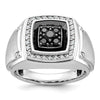 14k White Gold IBGoodman Men's Polished and Satin Ring Mounting
