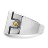 IBGoodman 14k Two-tone Men's Polished and Grooved 5-Row Cluster Ring Mounting