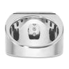 14k Two-tone with Black Rhodium Men's Polished and Grooved 5-Row 1 3/4 Carat AA Quality Diamond Cluster Ring
